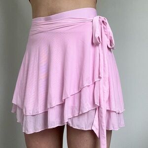 Pink Blogilates Wrap Active Skirt- Large